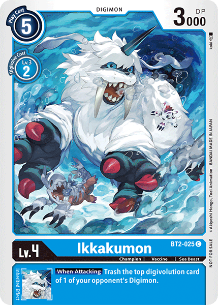 Digimon TCG Card 'BT2-025_P1' 'Ikkakumon'