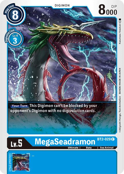 Digimon TCG Card 'BT2-029' 'MegaSeadramon'