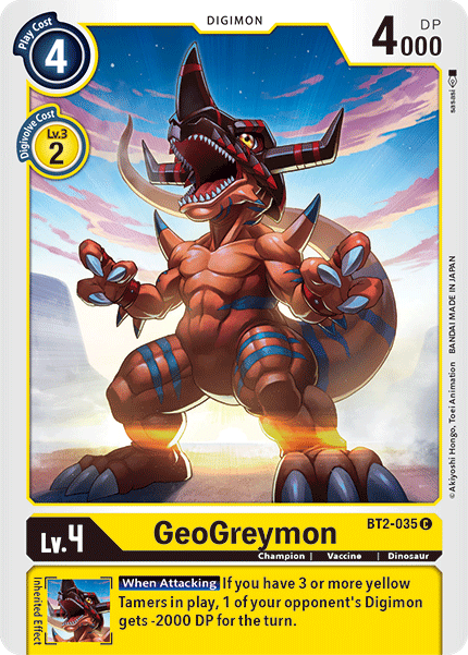 Digimon TCG Card BT2-035 GeoGreymon