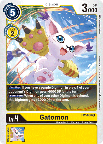 Digimon TCG Card 'BT2-036' 'Gatomon'