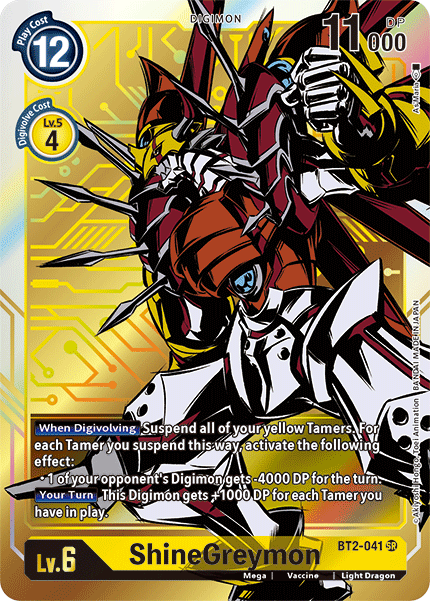 Digimon TCG Card BT2-041_P1 ShineGreymon