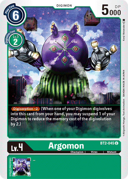 Digimon TCG Card 'BT2-045' 'Argomon'