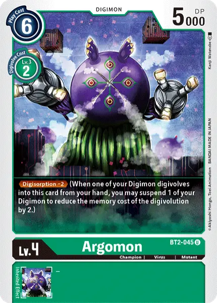 Digimon TCG Card 'BT2-045' 'Argomon'