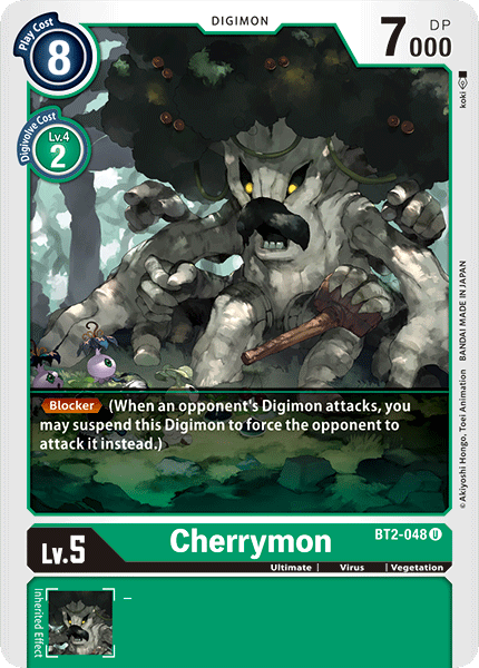 Digimon TCG Card BT2-048 Cherrymon