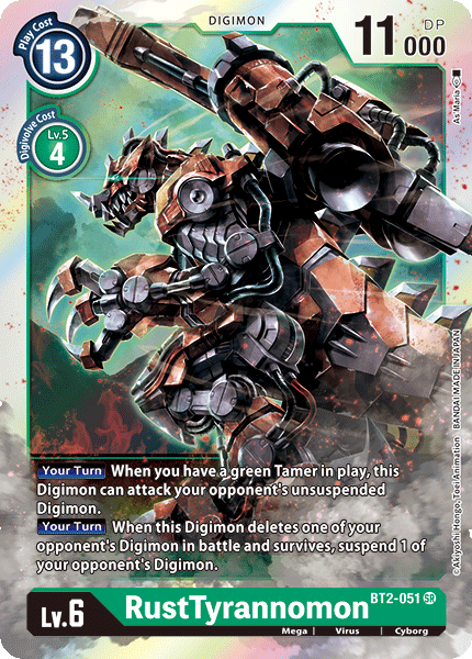 Digimon TCG Card 'BT2-051' 'RustTyrannomon'