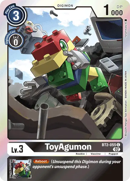 Digimon TCG Card BT2-055_P3 ToyAgumon