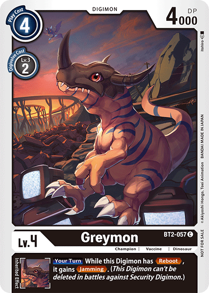 Digimon TCG Card 'BT2-057_P1' 'Greymon'