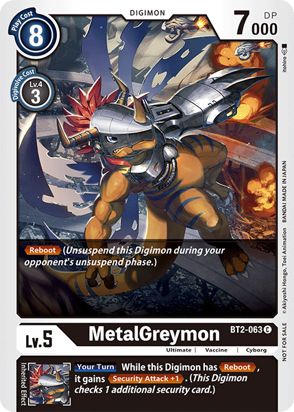 Digimon TCG Card 'BT2-063_P1' 'MetalGreymon'