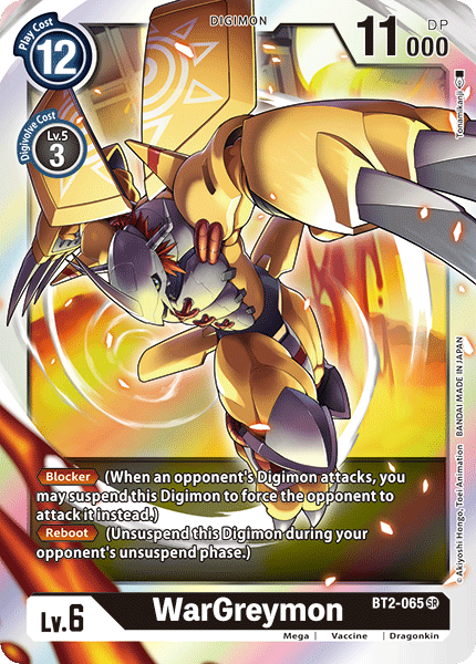 Digimon TCG Card BT2-065 WarGreymon