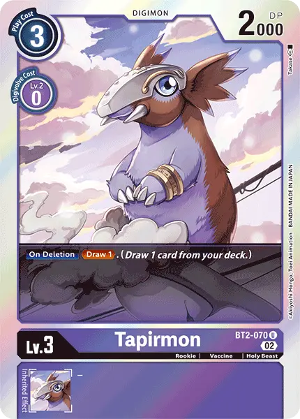 Digimon TCG Card BT2-070_P2 Tapirmon