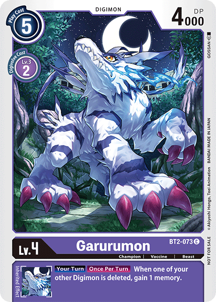 Digimon TCG Card 'BT2-073_P1' 'Garurumon'