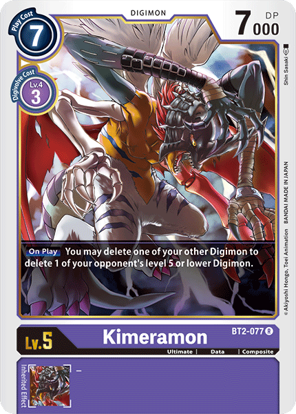 Digimon TCG Card 'BT2-077' 'Kimeramon'