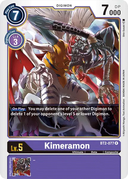 Digimon TCG Card 'BT2-077' 'Kimeramon'