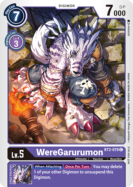 Digimon TCG Card 'BT2-078_P1' 'WereGarurumon'