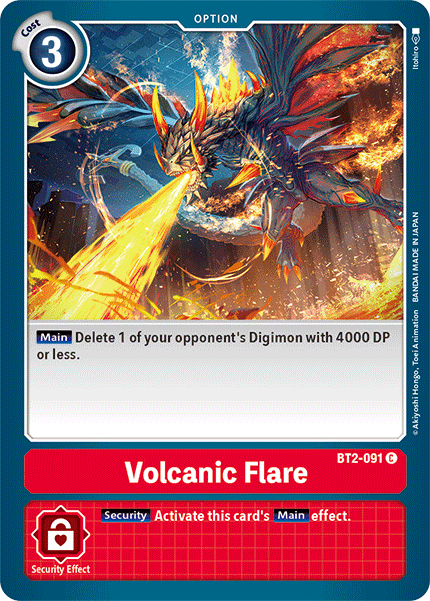 Digimon TCG Card 'BT2-091' 'Volcanic Flare'