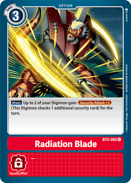 Digimon TCG Card 'BT2-092' 'Radiation Blade'