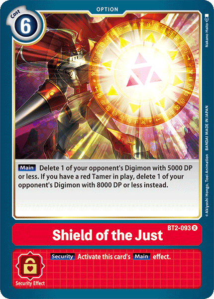 Digimon TCG Card BT2-093 Shield of the Just