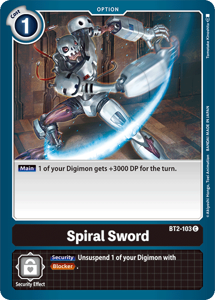 Digimon TCG Card BT2-103 Spiral Sword