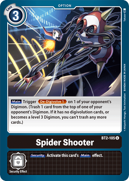 Digimon TCG Card BT2-105 Spider Shooter