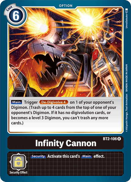 Digimon TCG Card BT2-106 Infinity Cannon