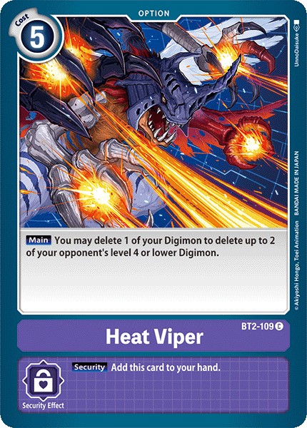 Digimon TCG Card 'BT2-109' 'Heat Viper'