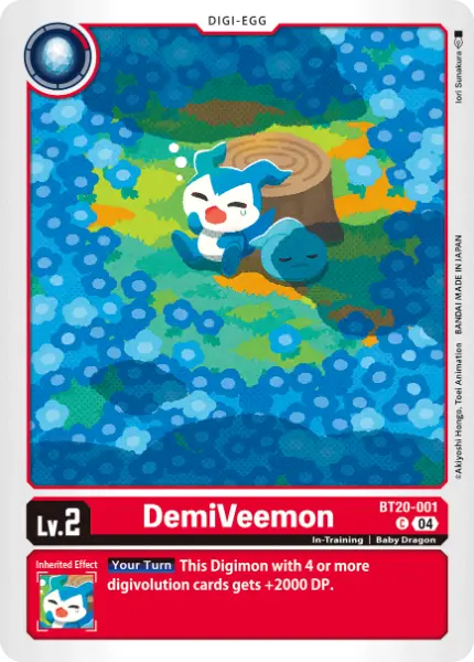 Digimon TCG Card 'BT20-001' 'DemiVeemon'