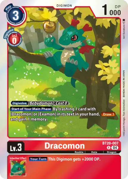 Digimon TCG Card 'BT20-007' 'Dracomon'