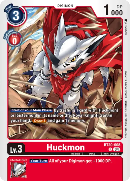 Digimon TCG Card 'BT20-008' 'Huckmon'