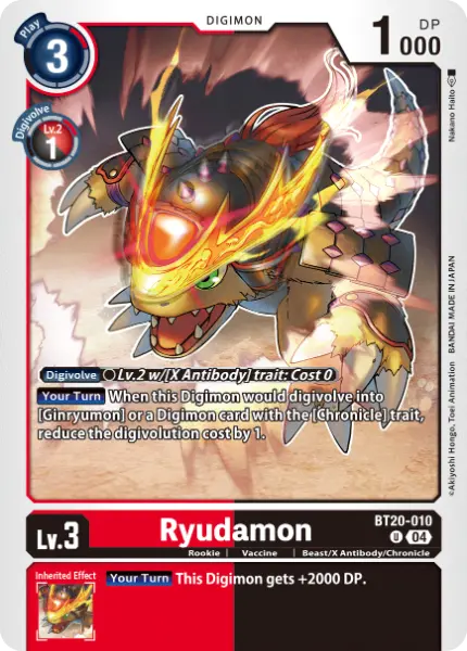 Digimon TCG Card 'BT20-010' 'Ryudamon'