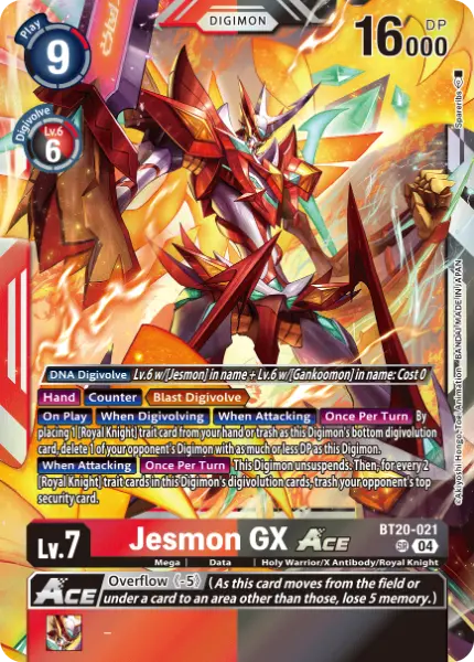Digimon TCG Card 'BT20-021' 'Jesmon GX'