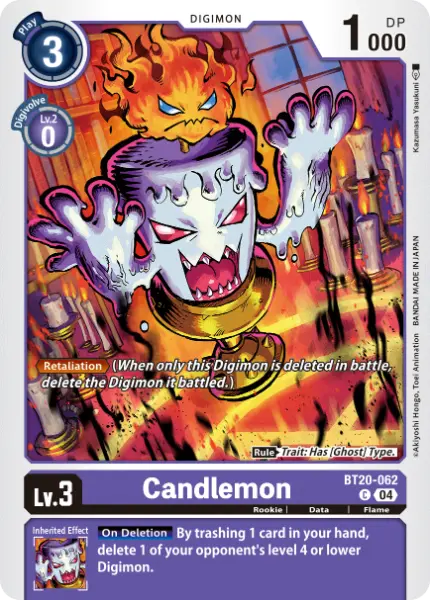 Digimon TCG Card 'BT20-062' 'Candlemon'