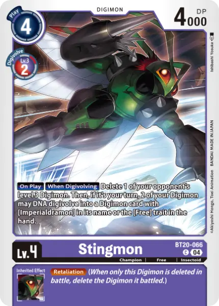 Digimon TCG Card 'BT20-066' 'Stingmon'