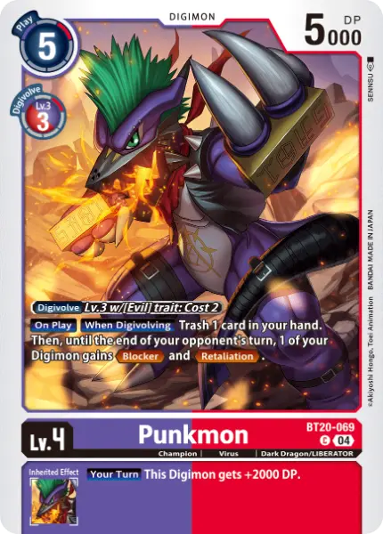 Digimon TCG Card 'BT20-069' 'Punkmon'