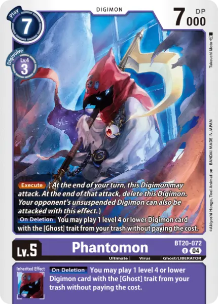 Digimon TCG Card 'BT20-072' 'Phantomon'