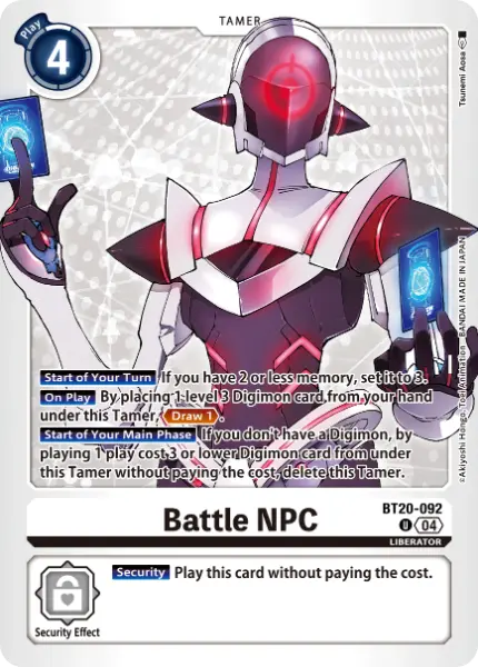 Digimon TCG Card 'BT20-092' 'Battle NPC'