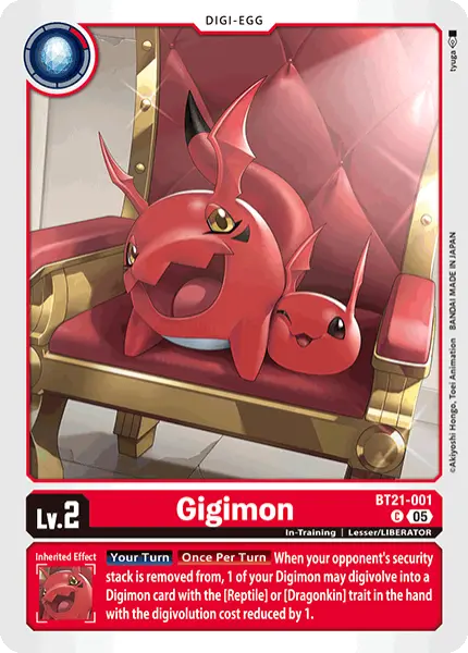 Digimon TCG Card 'BT21-001' 'Gigimon'