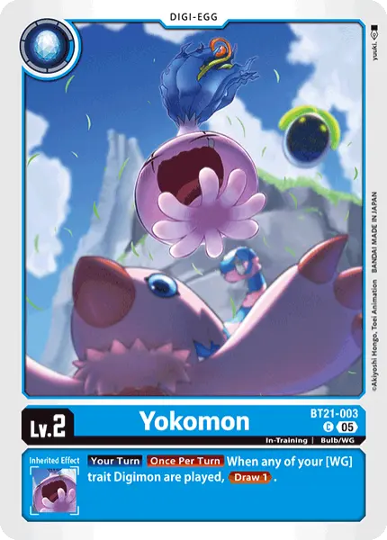 Digimon TCG Card 'BT21-003' 'Yokomon'