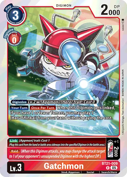 Digimon TCG Card 'BT21-009' 'Gatchmon'