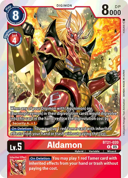 Digimon TCG Card 'BT21-020' 'Aldamon'