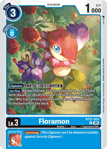 Digimon TCG Card 'BT21-033' 'Floramon'