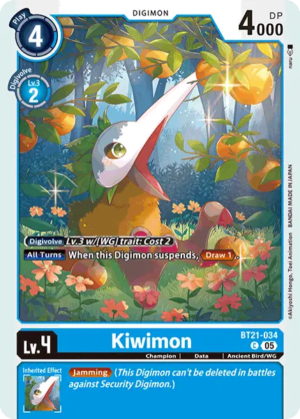Digimon TCG Card 'BT21-034' 'Kiwimon'