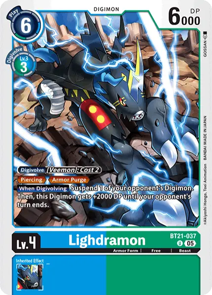 Digimon TCG Card 'BT21-037' 'Lighdramon'