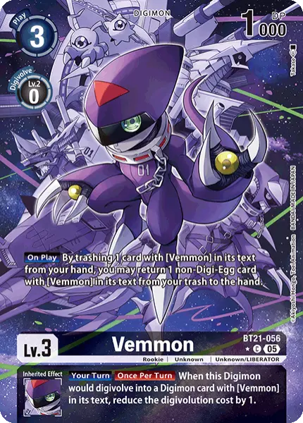 Digimon TCG Card 'BT21-056_P1' 'Vemmon'