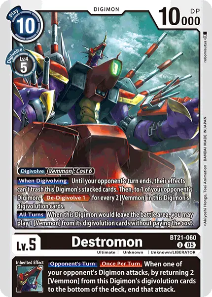 Digimon TCG Card 'BT21-060' 'Destromon'