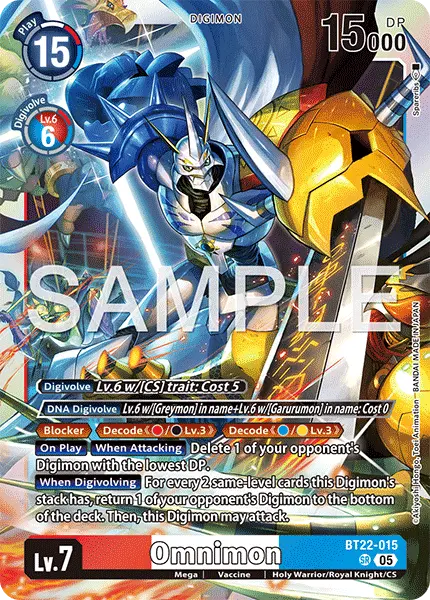Deck Omnimon - 2nd with preview of card BT22-015