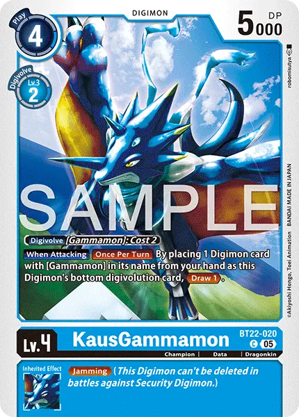 Digimon TCG Card 'BT22-020' 'KausGammamon'