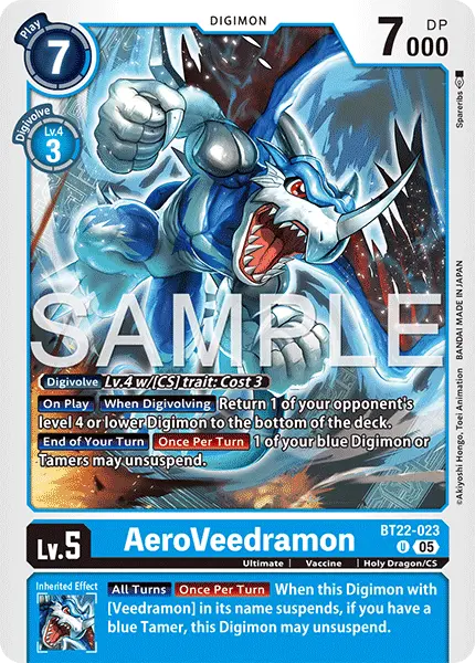 Digimon TCG Card 'BT22-023' 'AeroVeedramon'