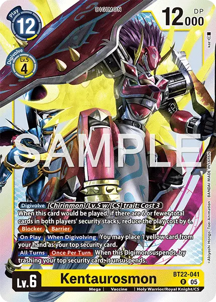 Digimon TCG Card 'BT22-041' 'Kentaurosmon'
