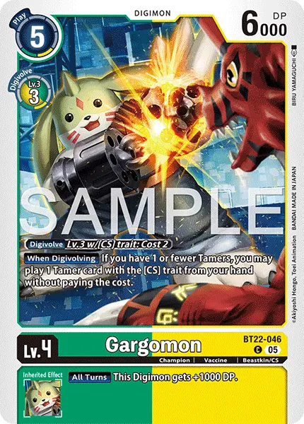 Digimon TCG Card 'BT22-046' 'Gargomon'
