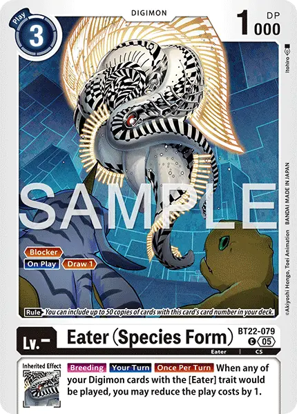Digimon TCG Card 'BT22-079' 'Eater (Species Form)'